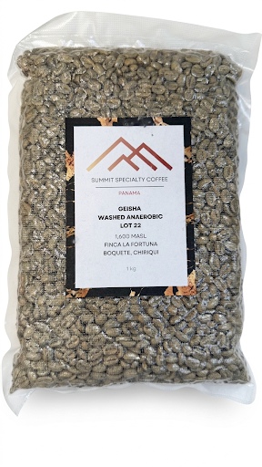 Geisha Washed Anaerobic Lot 22 from Finca La Fortuna, Panama — 1kg unroasted green coffee bag